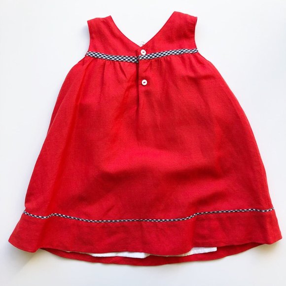 NWT Newness Red Linen Dress - Picture 6 of 6